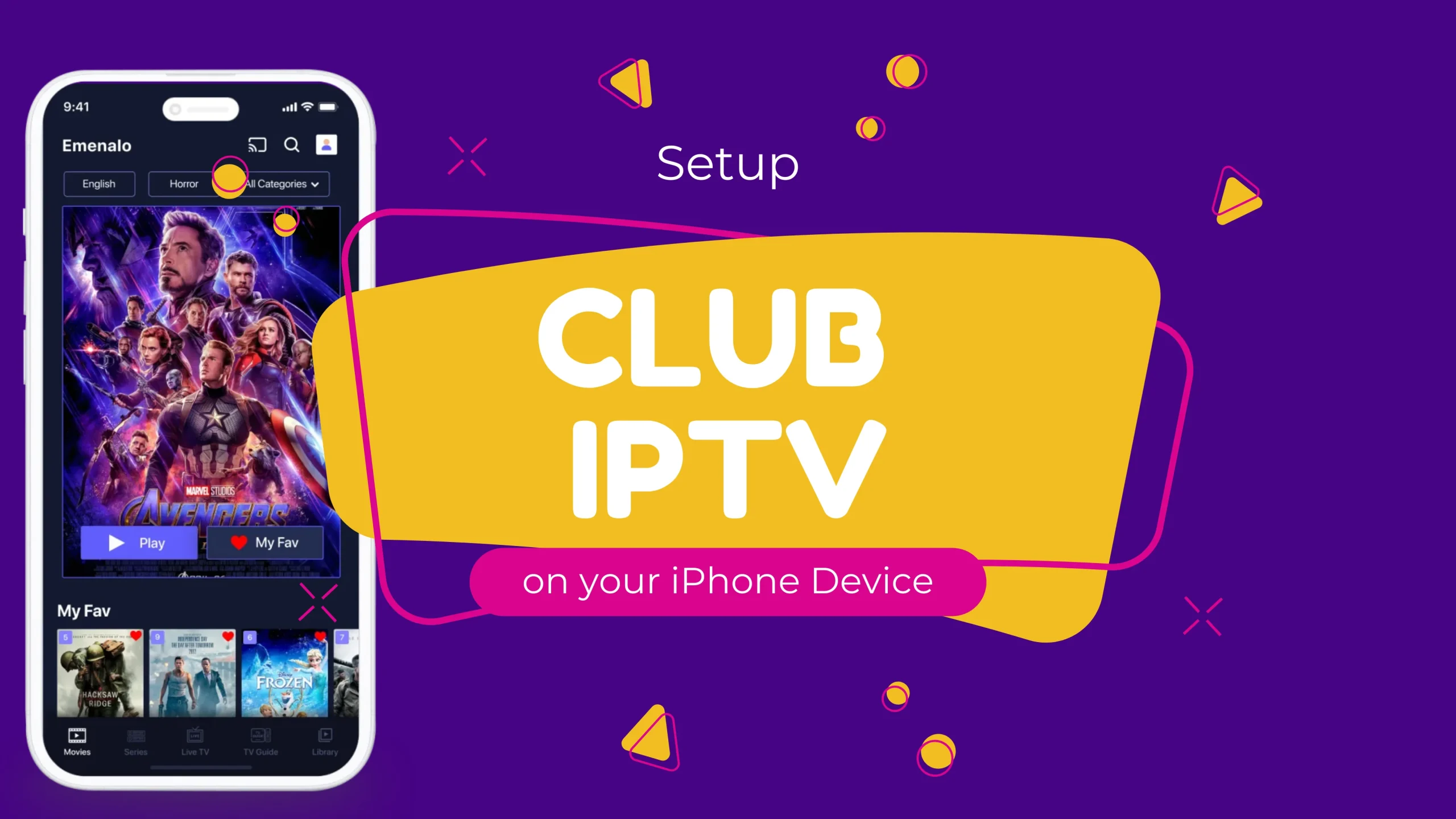 setup club iptv on iPhone